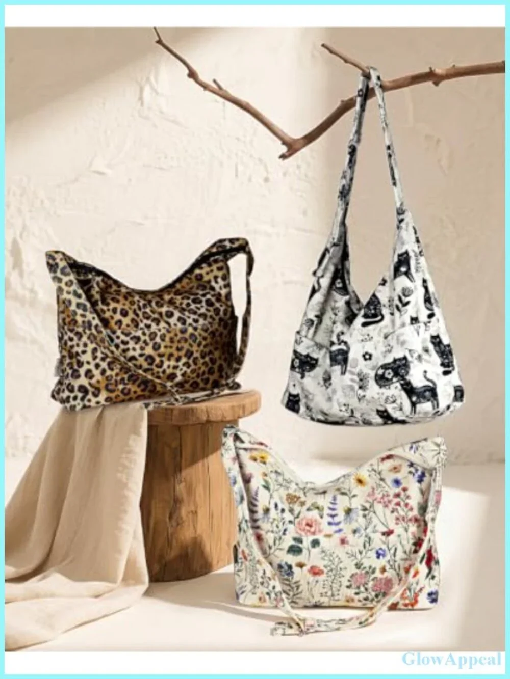 Large Corduroy Hobo Bag for Women Slouchy Shoulder Crossbody Tote with Zipper